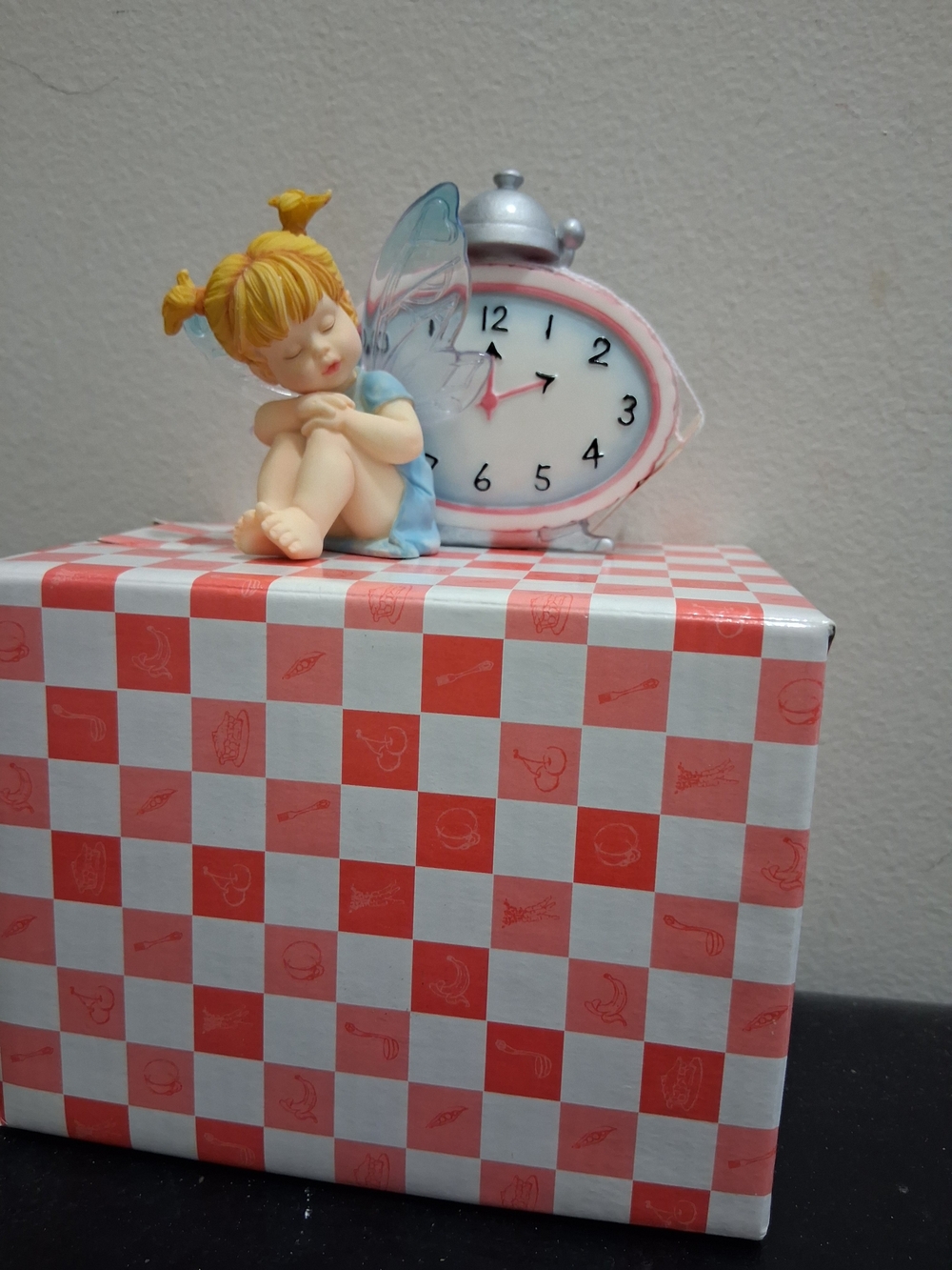 Enesco Fairy Figurine with Pastel Blue Dress and Yellow Hair